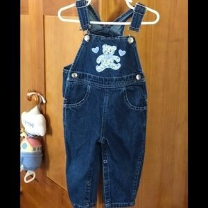 Arizona Jeans Teddy Bear appliqué Overalls